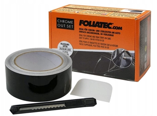 Picture of Foliatec Chrome Delete folie sæt sort glans 5cm x 15M