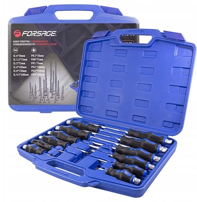 Attēls no Forsage Zestaw rubokrtów udarowych magnesowych 12el. (SL: 6.0x38,3.2x75,5.0x75,6.0x100,8.0x150,9.5x2)