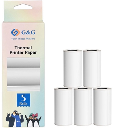 Attēls no G&G Papier termiczny 5 sztuk 57 x 30 mm 6,6 m dugoci