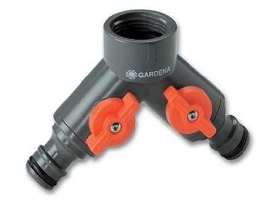 Изображение Gardena Trójnik na dwa we z zaworami (0940-26)
