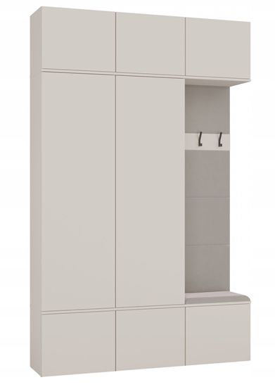Изображение Garderoba HAGA III 2Sz1W KASZMIR 2x Szafa + Wieszak