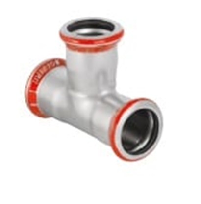 Изображение Geberit Trójnik równoprzelotowy MAPRESS C-STAHL 15mm 21002