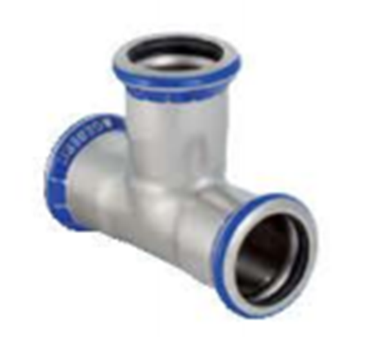 Изображение Geberit Trójnik równoprzelotowy Mapress Edelstahl DN 40 ze wskanikiem zaprasowania (31007)