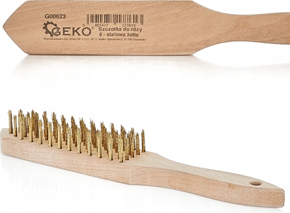 Attēls no Geko Szczotka do rdzy druciana óta 6 rzdów drewno (30/120)