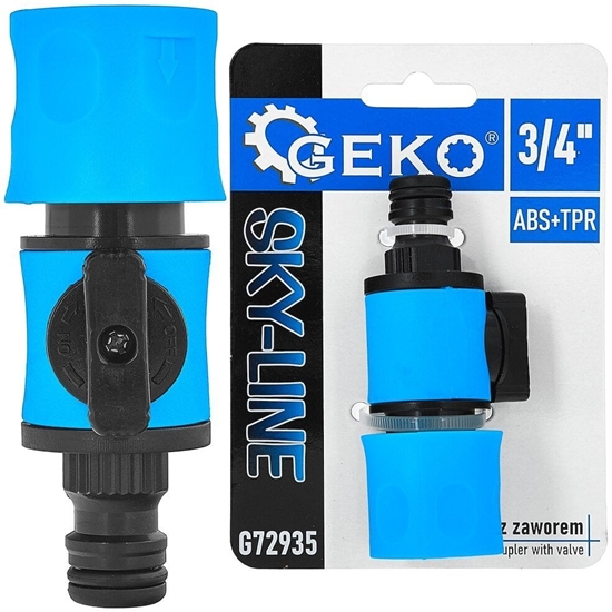 Picture of Geko Szybkozcze zawór zakoczony nyplem SKY-LINE (100)