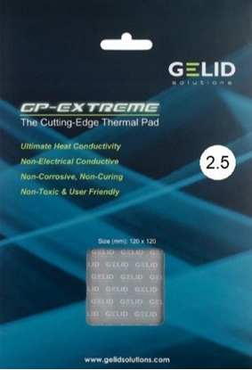 Attēls no Gelid Gelid Extreme thermalpad 120x120x2.5mm TP-GP01-S-F