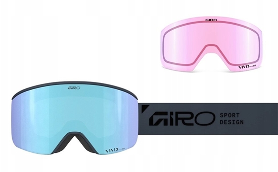 Picture of Giro Gogle zimowe AXIS INDIGO STACKED (OTG) (Cylindrical) (Lustrzana szyba kolorowa VIVID-Carl Zeiss ROYAL 19-42% S2 + Lustrzana szyba kolorowa VIVID-Carl Zeiss INFRARED 43-79% S1)