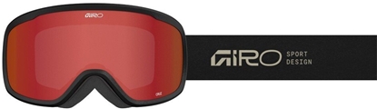Attēls no Giro Gogle zimowe GIRO CRUZ BLACK TAN STACKED (OTG) (Cylindrical) (Lustrzana szyba kolorowa AMBER SCARLET 19-42% S2)