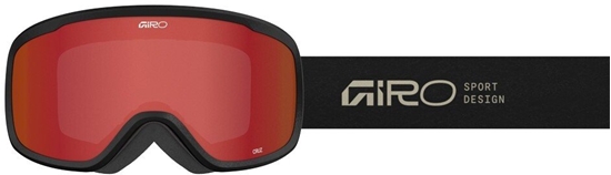 Picture of Giro Gogle zimowe GIRO CRUZ BLACK TAN STACKED (OTG) (Cylindrical) (Lustrzana szyba kolorowa AMBER SCARLET 19-42% S2)