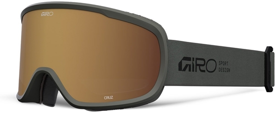 Picture of Giro Gogle zimowe GIRO CRUZ OLIVE GREEN STACKED (OTG) (Cylindrical) (Szyba lustrzana kolorowy AMBER GOLD 19-42% S2)