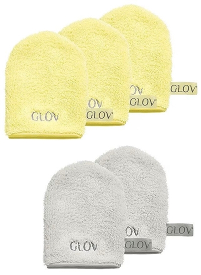 Изображение Glov Water-Only Skin zestaw rkawiczek do demakijau i oczyszczania twarzy Baby Banana 3szt + Silver Stone 3szt