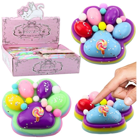 Picture of Gniotek kocia apka antystresowy squishy MIX