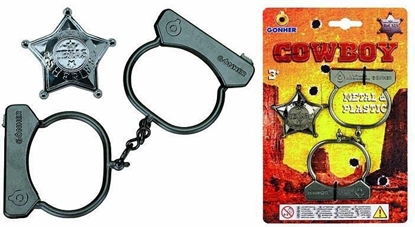 Attēls no Gonher Metalowe kajdanki kowbojskie z odznak - 239858