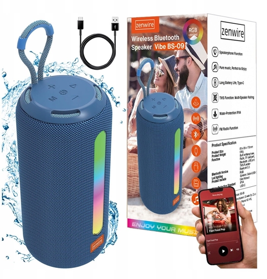 Picture of Gonik Gonik Bluetooth Przenony Bezprzewodowy Radio FM Wiea Boombox MP3 26W Zenwire BS-09