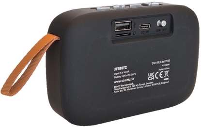 Attēls no Gonik Streetz S101 Portable Bluetooth speaker USB/TF/FM, black / S101-BLK / 6612115