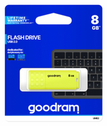 Attēls no Goodram UME2 USB 2.0 8GB Yellow