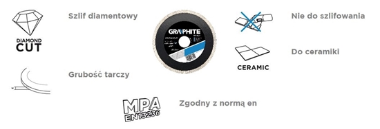 Picture of Graphite Tarcza diamentowa 115x22,2mm pena 57H640