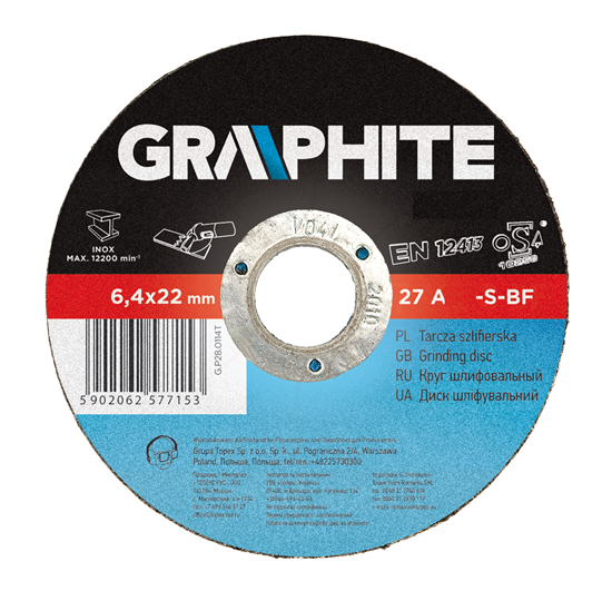 Picture of Graphite Tarcza szlifierska do metalu 230x6,4x22,2mm 57H717