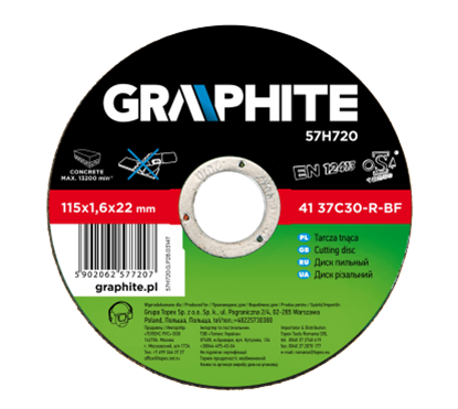 Picture of Graphite Tarcza tnca do kamienia 115x1.6x22.2mm (57H720)