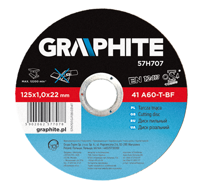 Attēls no Graphite Tarcza tnca do metalu 125x1x22,2mm (57H707)
