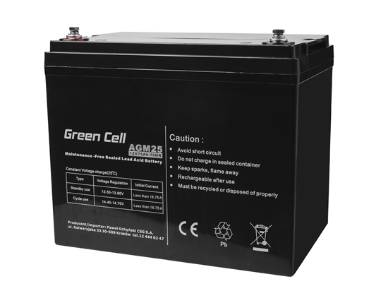 Изображение GREEN CELL Battery AGM 12V 75 Ah