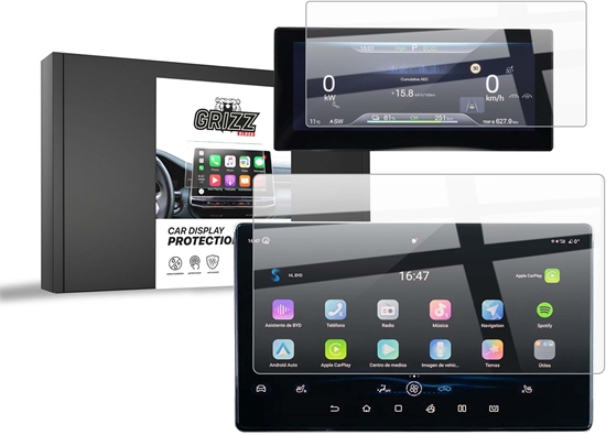 Изображение GrizzGlass Folia ceramiczna CarDisplay Protection do BYD ATTO 2 10,1" [2w1]