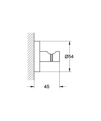 Attēls no Grohe Uchwyt 1-hakowy Essentials chrom  (40364001)