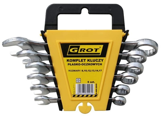 Изображение Grot Zestaw kluczy pasko-oczkowych 8-17mm 6szt.(G-400-2040)