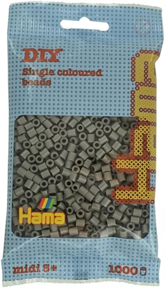 Изображение Hama midi perler 1000stk gråbrun