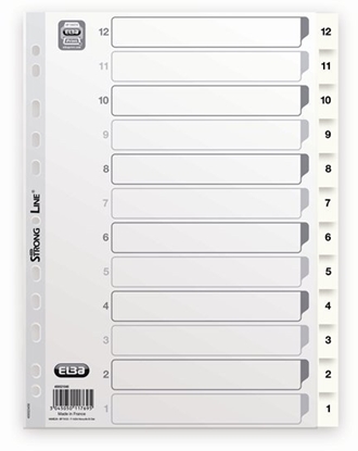 Picture of Hamelin Registre bantex 12-1 pp a4 grå