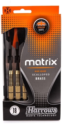 Attēls no Harrows Rzutki do darta steeltip Matrix High Grade Scalloped Brass Harrows 18g