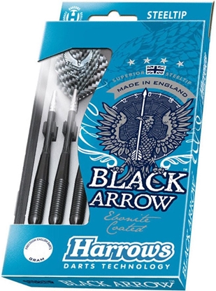 Изображение Harrows Rzutki Steeltip Black Arrows czarne 20g (H0072-20)