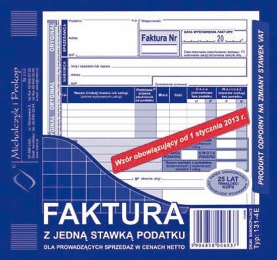 Изображение Herlitz FAKTURA NETTO (1 STAWKA VAT) 2/3 A5 (O+1K)