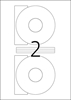 Picture of HERMA CD labels A4 Ø 116 mm white paper matt opaque 200 pcs.