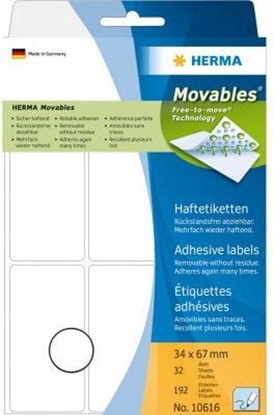 Attēls no Herma Etykiety samoprzylepne 34x67 mm (10616)