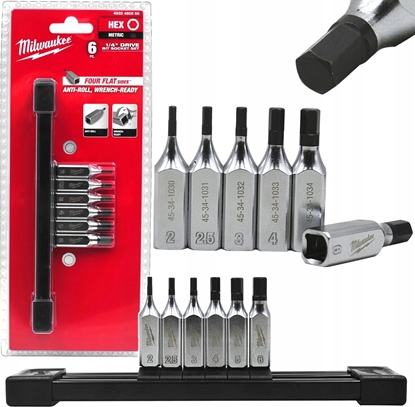 Изображение Hikoki MILWAUKEE SET OF SHANK SOCKETS 6 pcs. 1/4 HEX