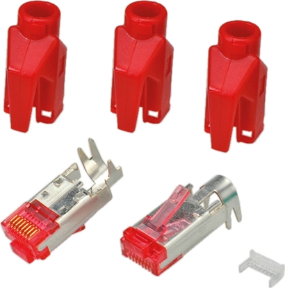 Picture of Hirose TM21 Stecker geschirmt, Tülle rot, 50 Stück