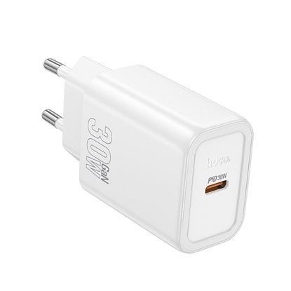 Attēls no HOCO wall charger Type C PD QC 30W N62 white N62 white (6942007644303)