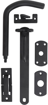 Attēls no HOME It® Stalddørsgreb i matsort med skruer 40-90 mm zinkbehandlet carbonstål