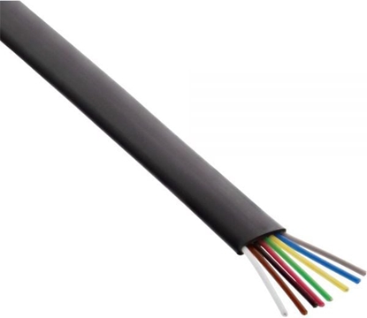 Picture of InLine Modularny kabel 8 y, czarny, 100m, piercie (68818)