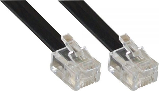 Picture of InLine Modularny kabel RJ12, 6P6C, czarny, 1m (18848)