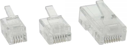 Picture of InLine Modularny wtyk 6P4C, RJ11 dla ultra paskich kabli , 100 sztuk (73094)