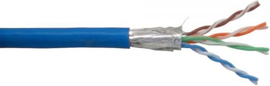 Picture of InLine Patch kabel SF/UTP Cat.5e AWG26 CCA PVC niebieski 100m (72099B)