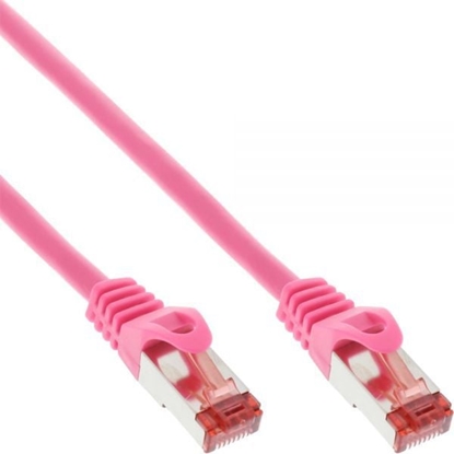 Attēls no InLine Patchcord S/FTP, PiMF, Cat.6, PVC, róowy 10m (76400M)