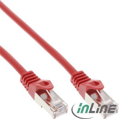 Attēls no InLine Patchcord, Cat.5e, SF/UTP, 0.5m, czerwony (72550R)