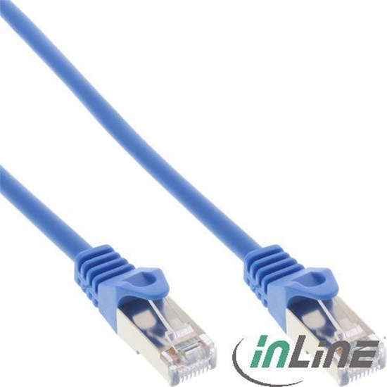 Picture of InLine Patchcord, Cat.5e, SF/UTP, 0.5m, niebieski (72550B)