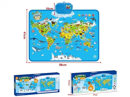 Picture of Interaktywna mapa zwierzt wiata 56x41cm