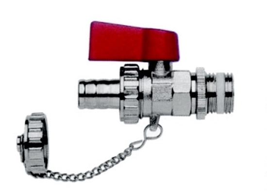 Изображение Invena Zawór kulowy spustowy GZ 1/2" z kocówk na wa i zalepk - ZW-62-015