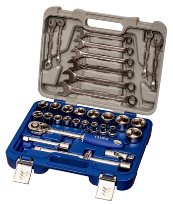 Изображение Irimo socket wrench set – 1/2" drive, 33 pieces, sockets 8-32mm, wrenches 8-19mm