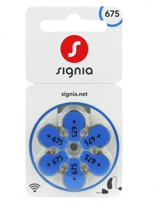 Attēls no Izmērs 675 | Dzirdes Aparāta baterijas Signia Zn-Air PR44 iepakojumā 6 gb.